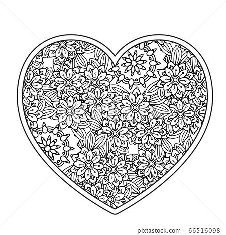 Valentines day coloring page