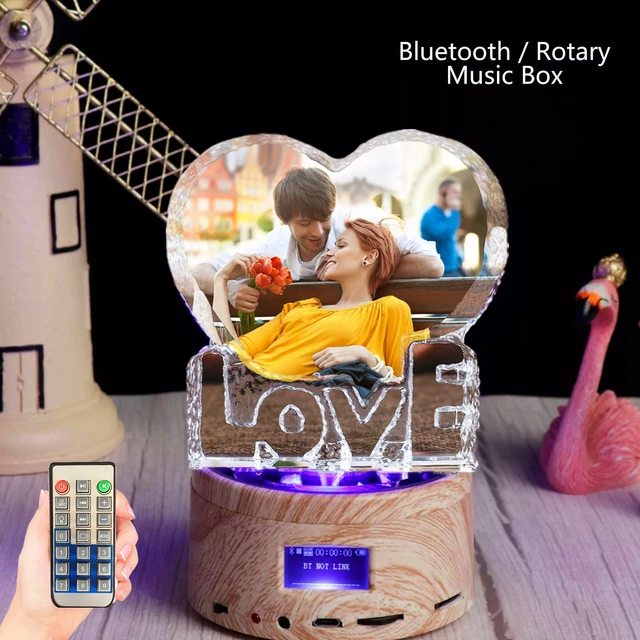 Lamp bluetooth custom crystal photo gifts valentines day valentines day gift music
