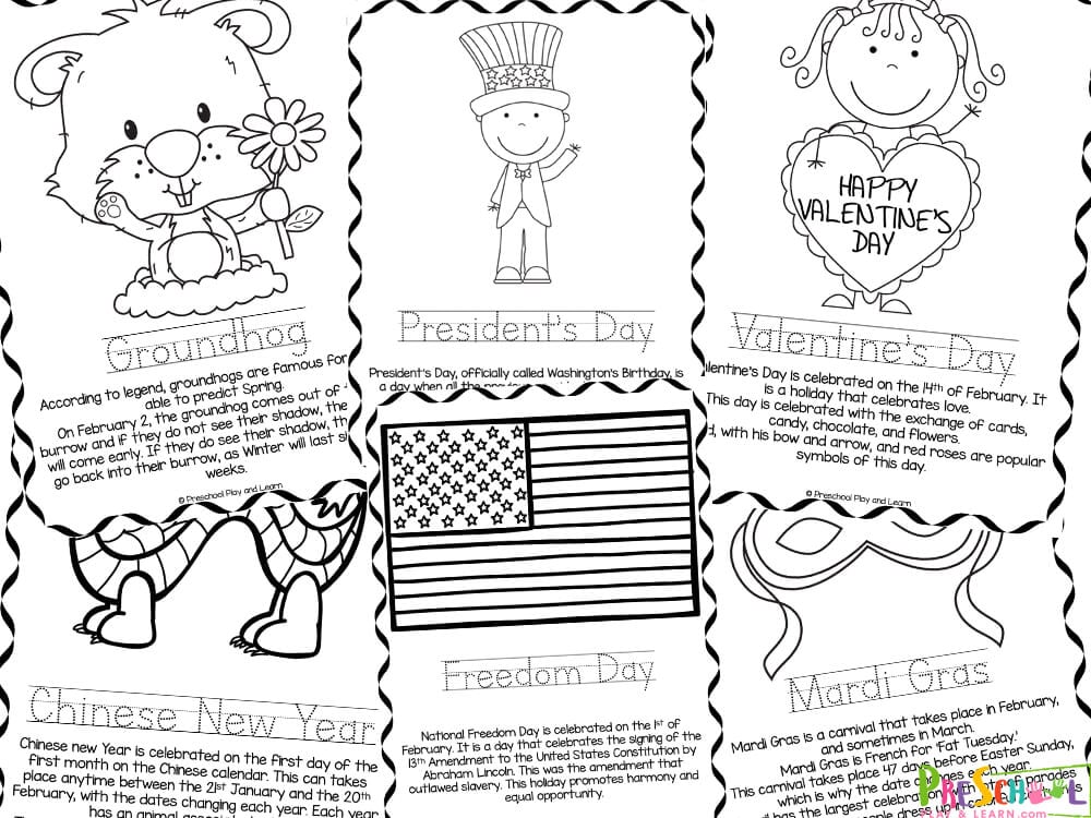 Ð february coloring pages for preschoolers
