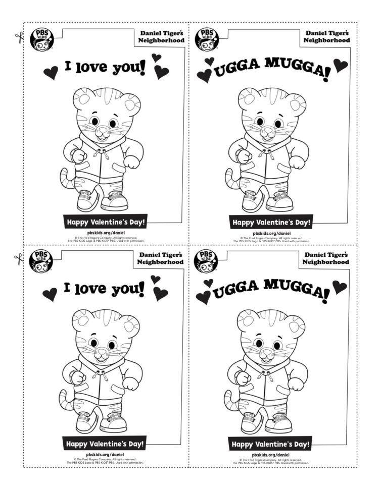Daniel tiger valentines day cards kidsâ kids for parents