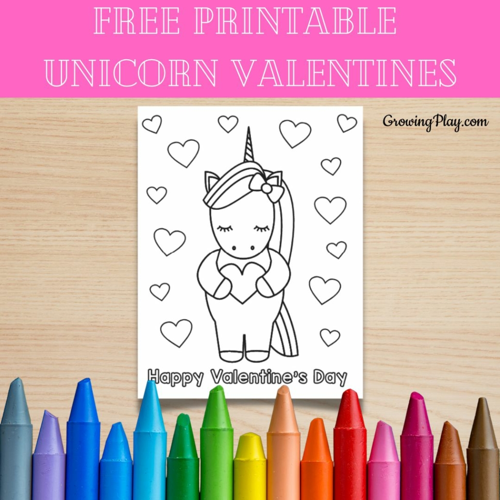 Free printable unicorn valentines