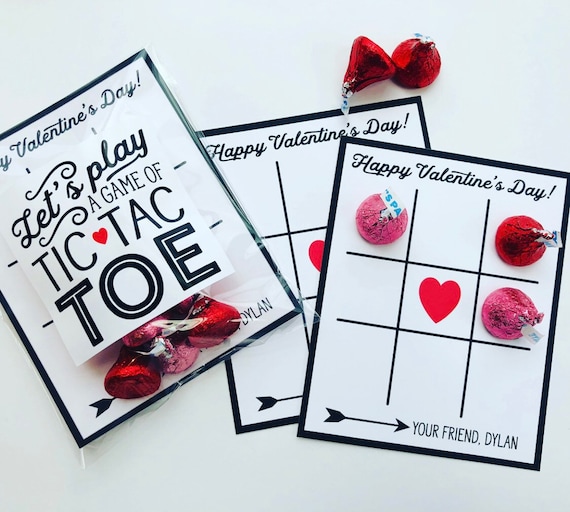 Kids tic tac toe valentines day card school valentine valentines for kids game valentine for kids valentine candy favor