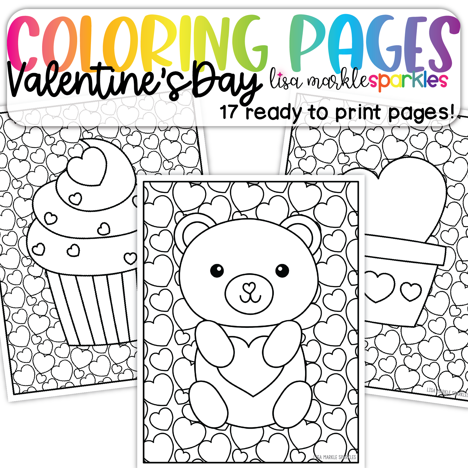 Valentines day coloring pages printable for kids and adults