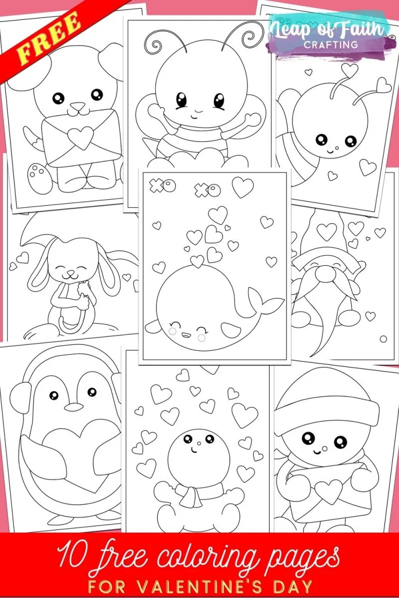 Free valentines day coloring pages pdf for instant download