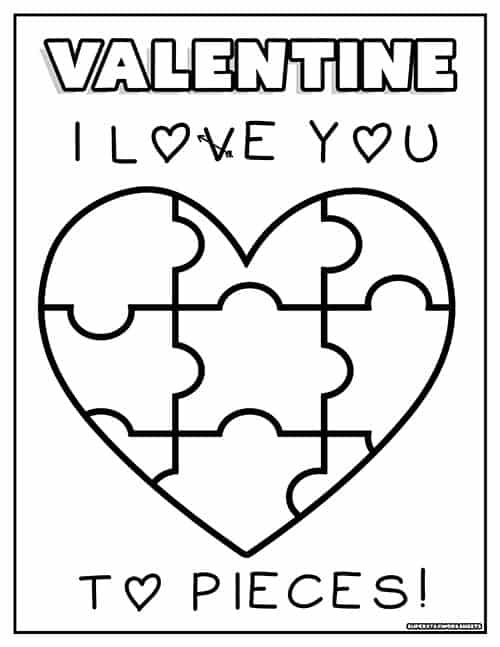 Valentines day coloring pages