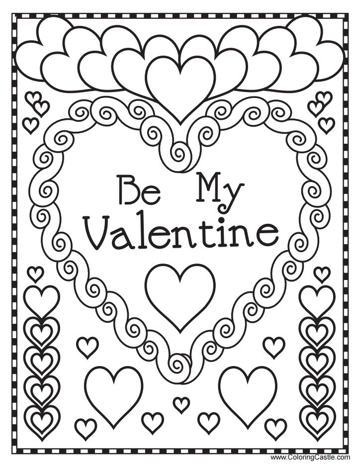 Free printable valentines day coloring pages