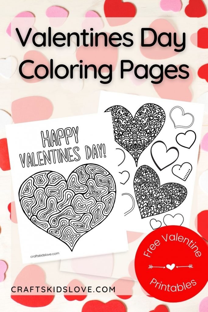 Free printable valentine coloring pages