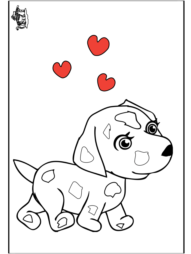 Valentine dog