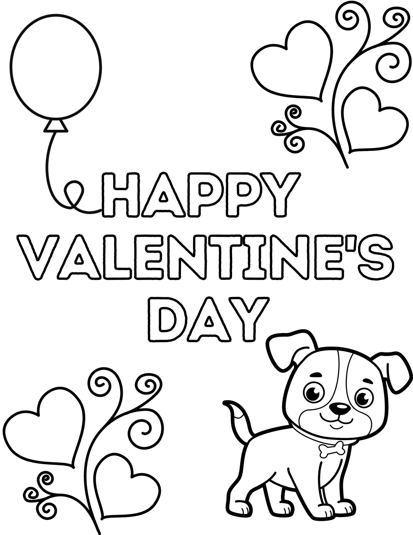 Printable valentines coloring pages