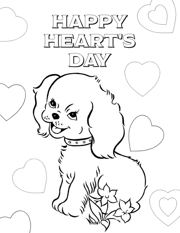 Valentine coloring pages