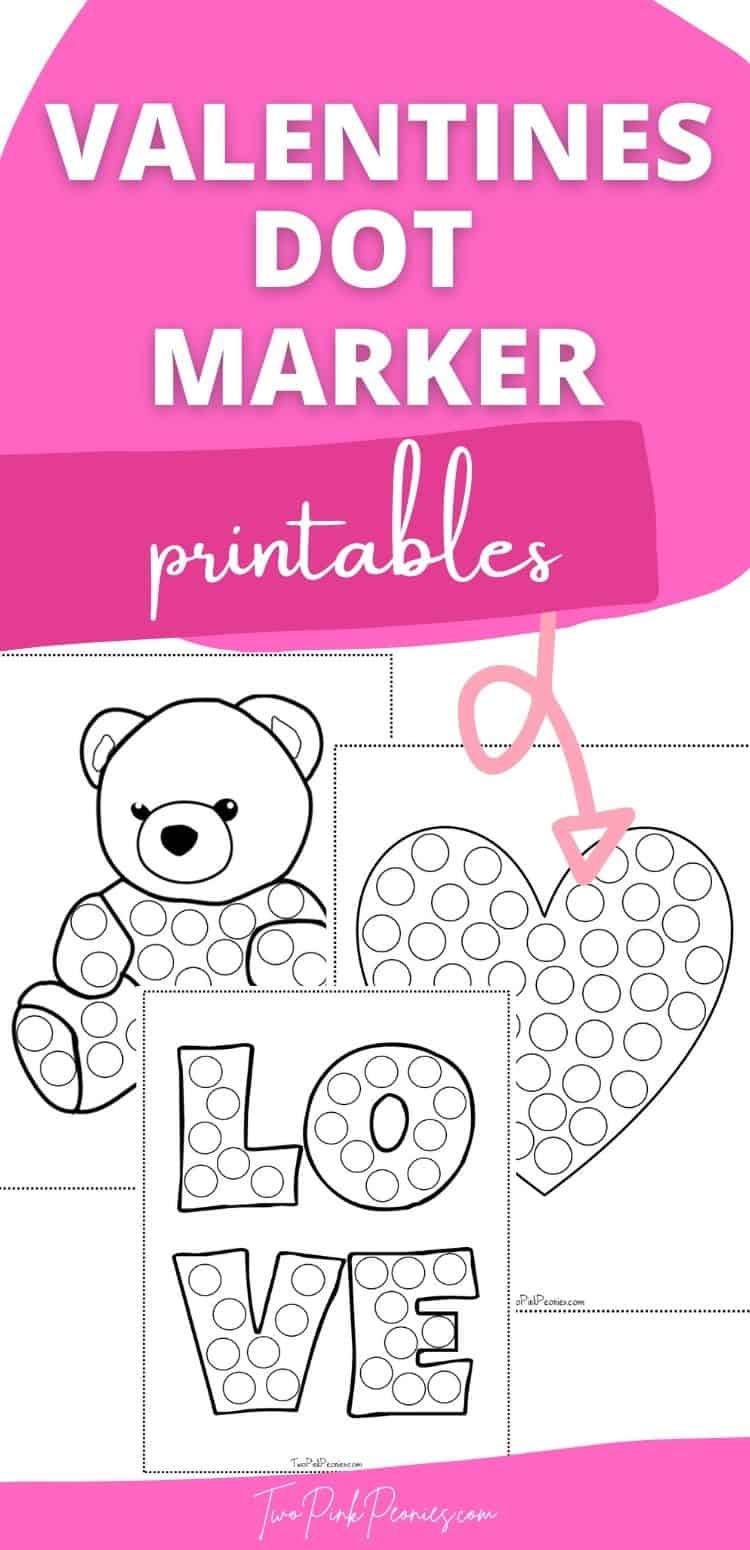 Valentines day dot marker printables totally free instant download