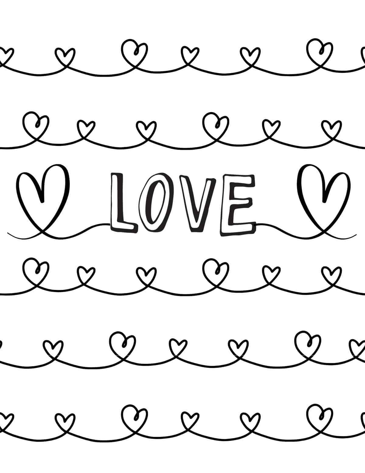 Free valentine coloring pages for kids