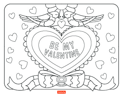 Valentines day coloring pages for kids