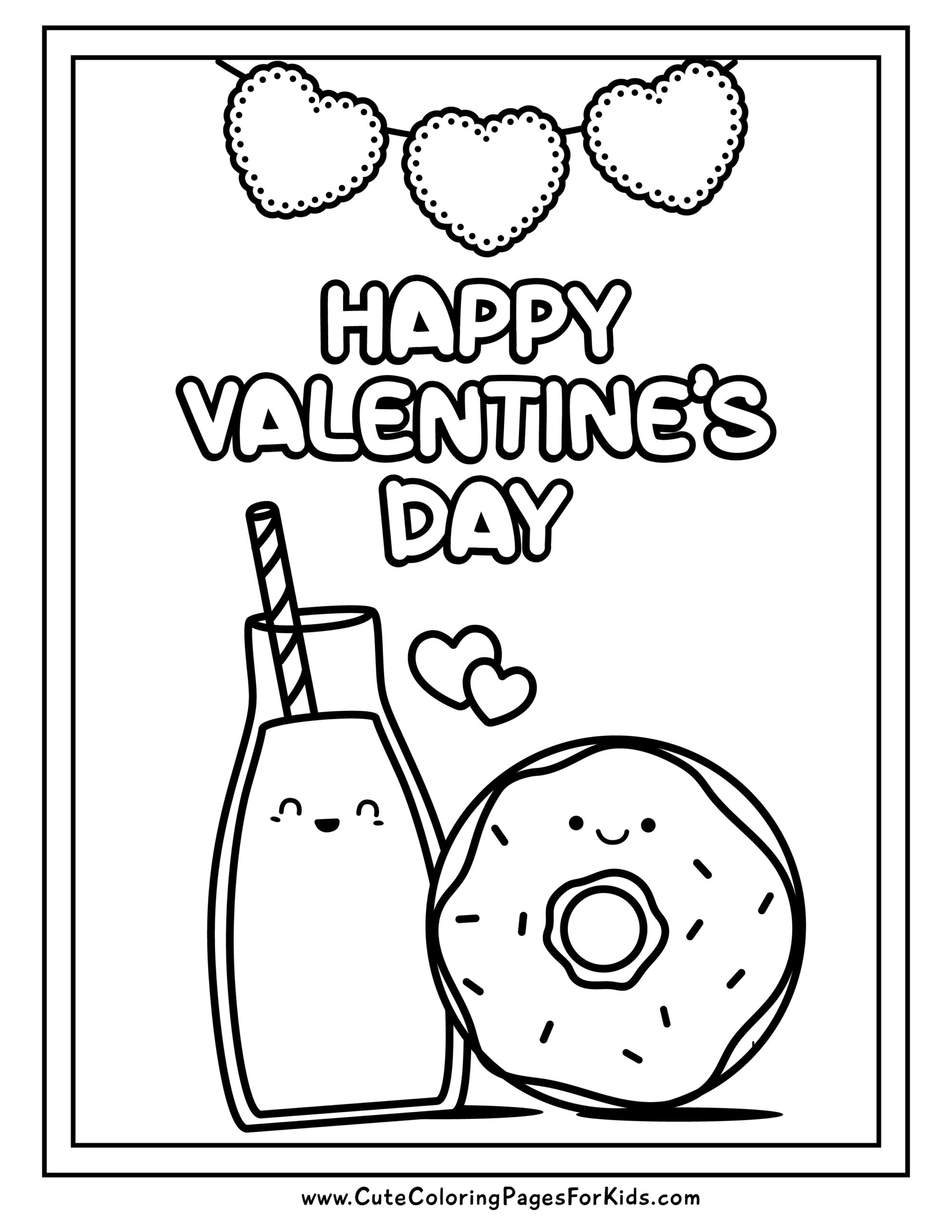 Valentines day coloring pages free printable pdfs