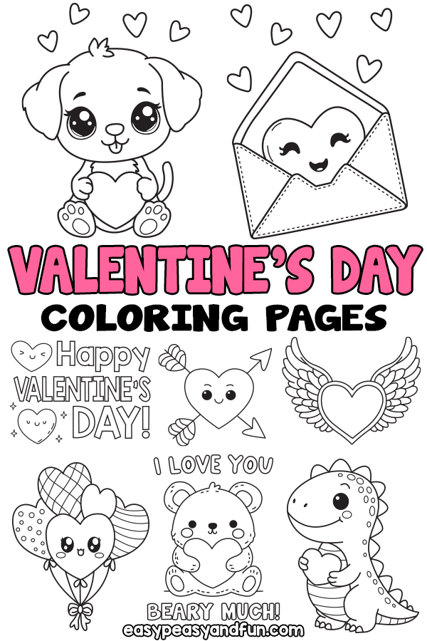 Printable valentines day coloring pages