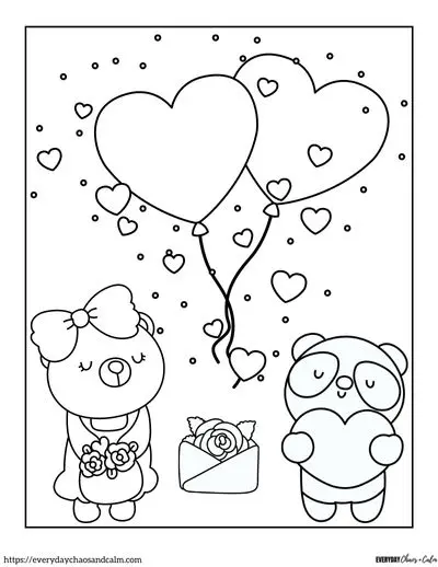 Free valentine coloring pages for kids