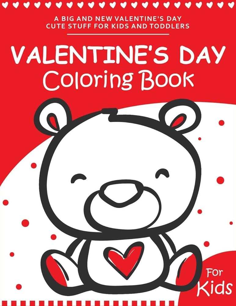 Valentines day coloring book for kids a fun and easy happy valentines day coloring pages with flowers sweets cherubs cute animals and more for kids toddlers and preschool books ernest creative holidays