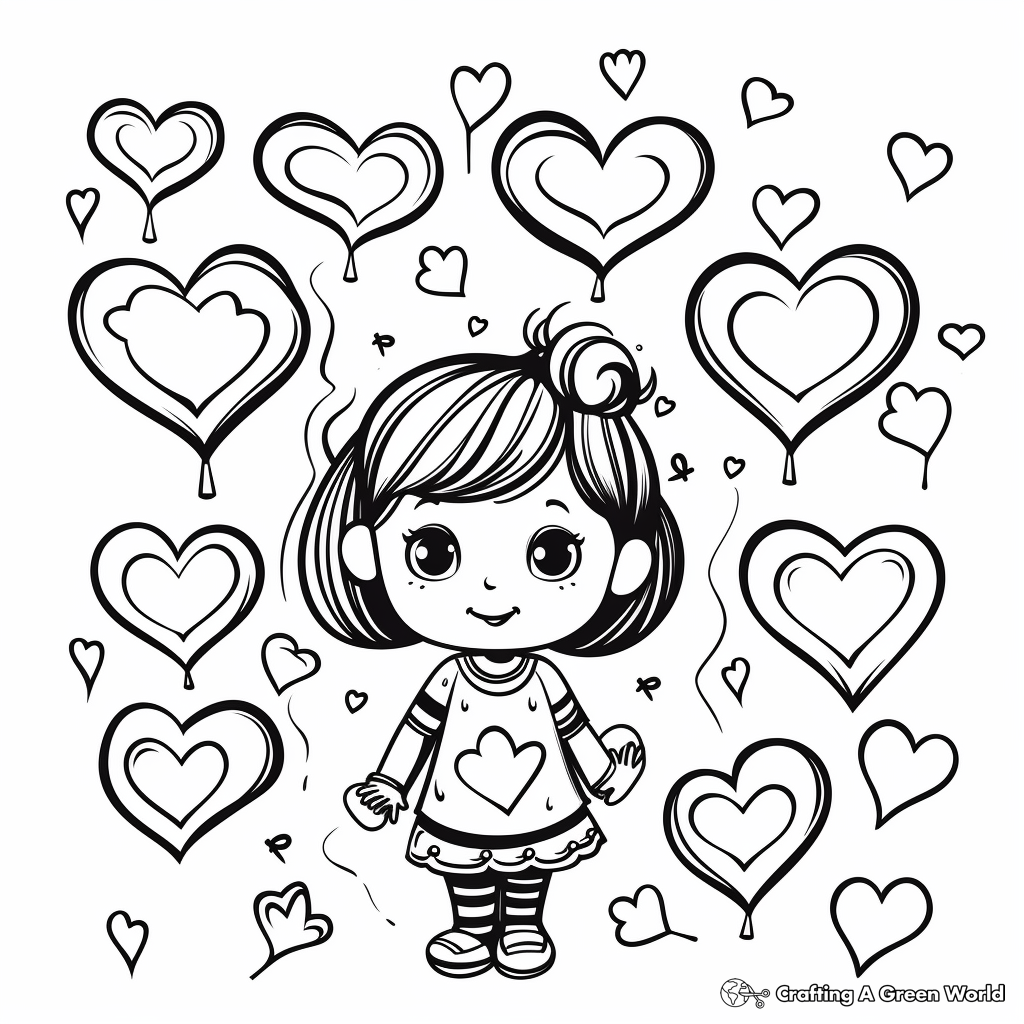 Valentine coloring pages for toddlers