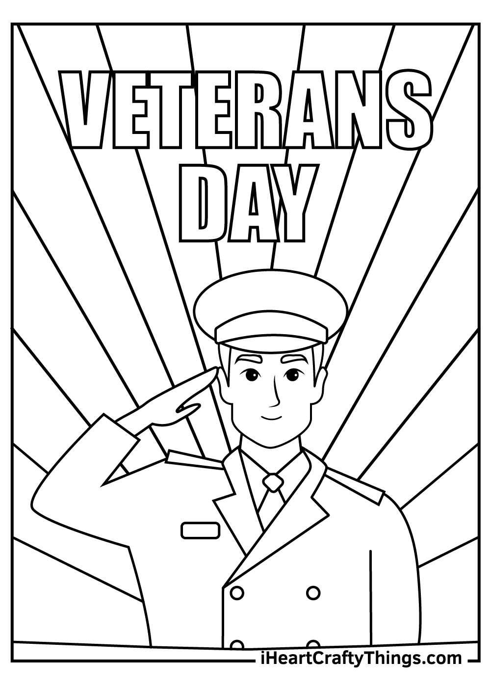 Veterans day coloring pages free printables