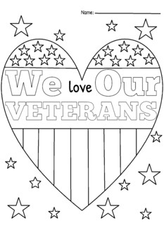 Veterans day coloring sheet by msbfromkindy tpt