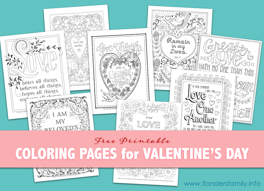 Coloring pages for valentines day