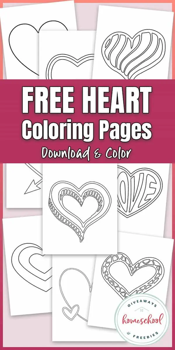 Free heart coloring pages to print and color