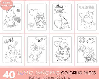 Valentine gnome coloring pages for kids valentine gnome coloring sheets love gnome coloring printable valentines day coloring for kids