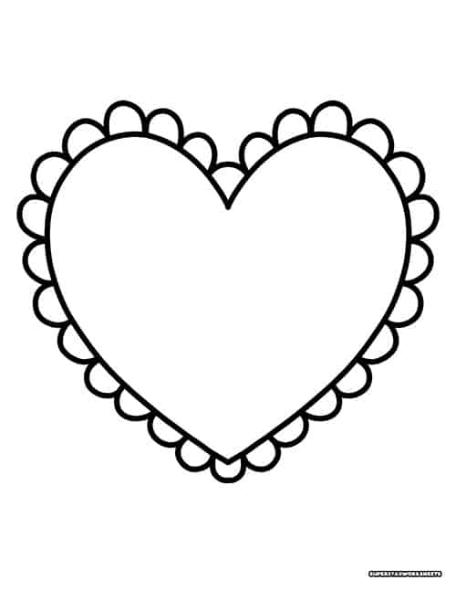 Heart coloring pages