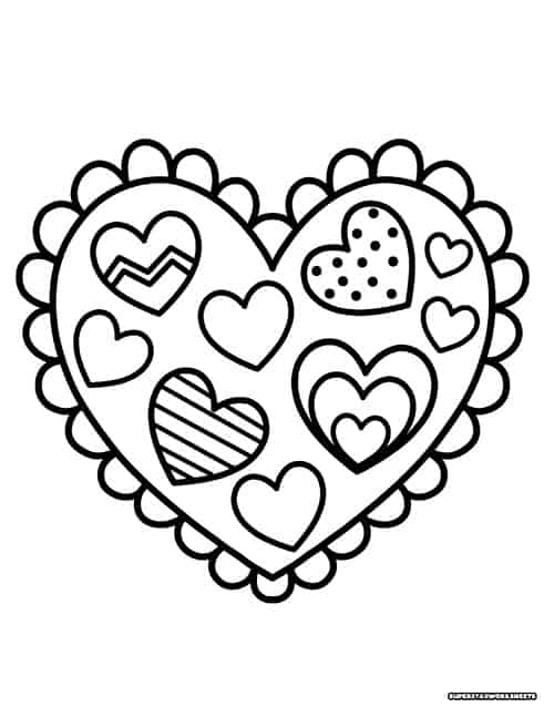 Heart coloring pages