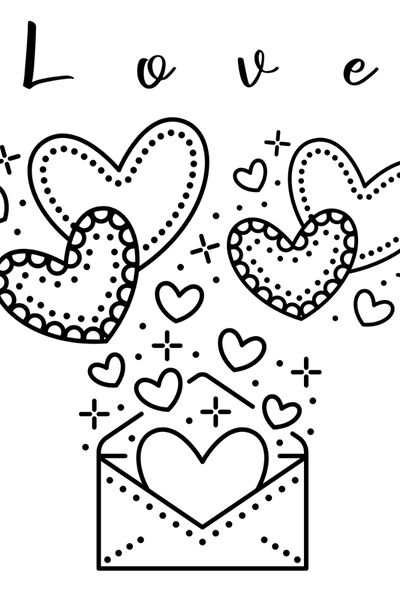 Valentine heart coloring pages