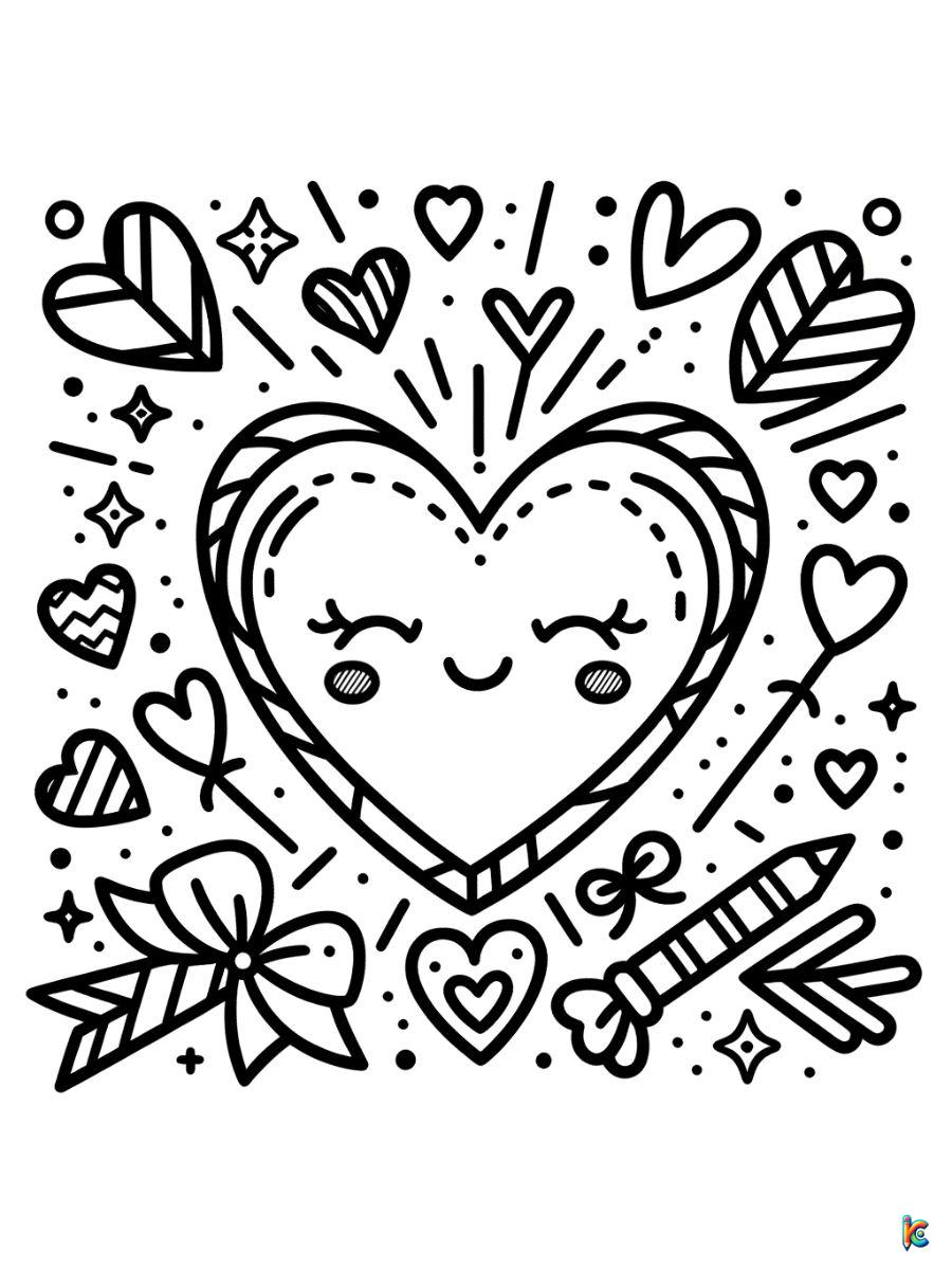 Heart coloring pages â