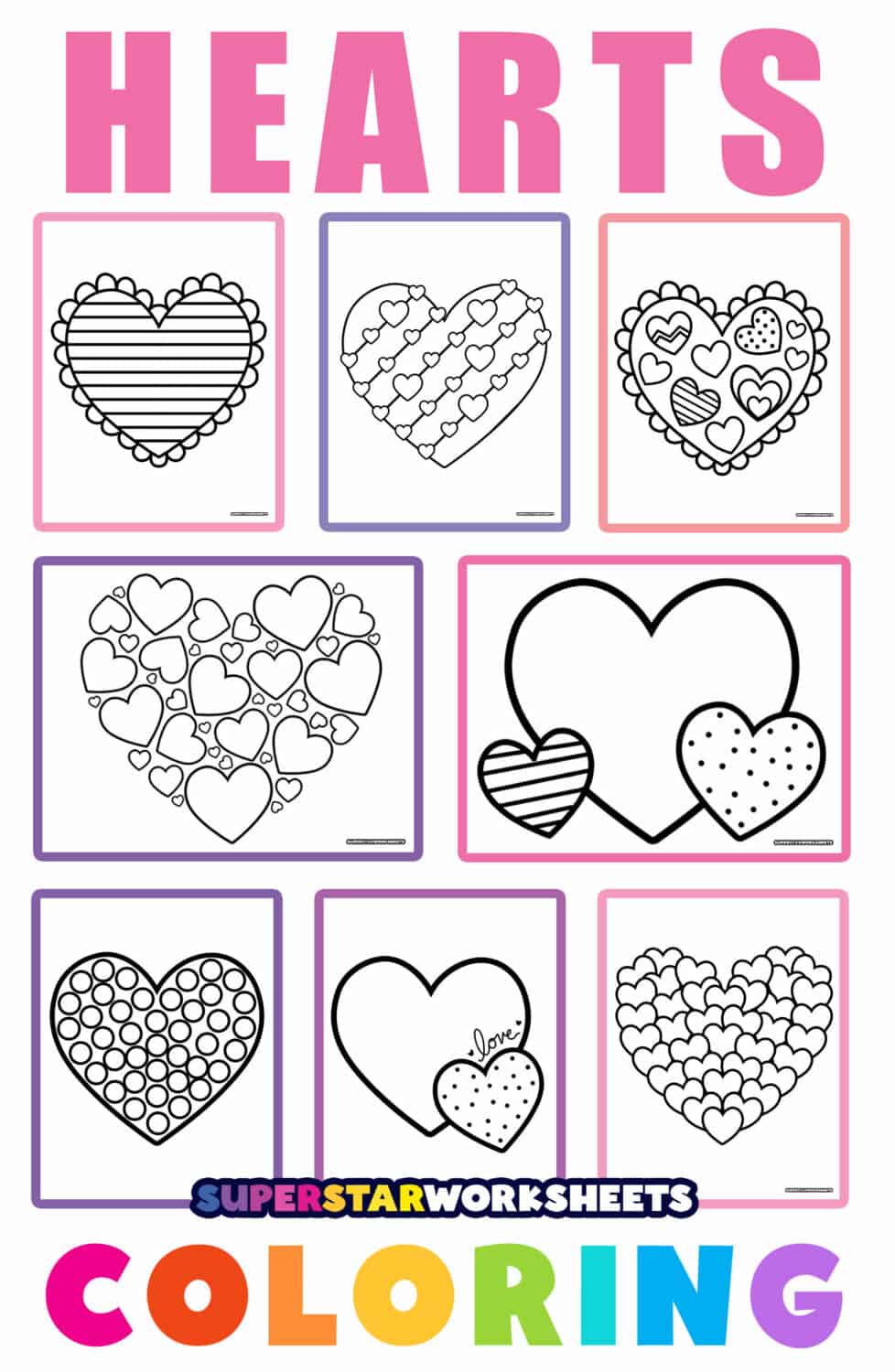 Heart coloring pages