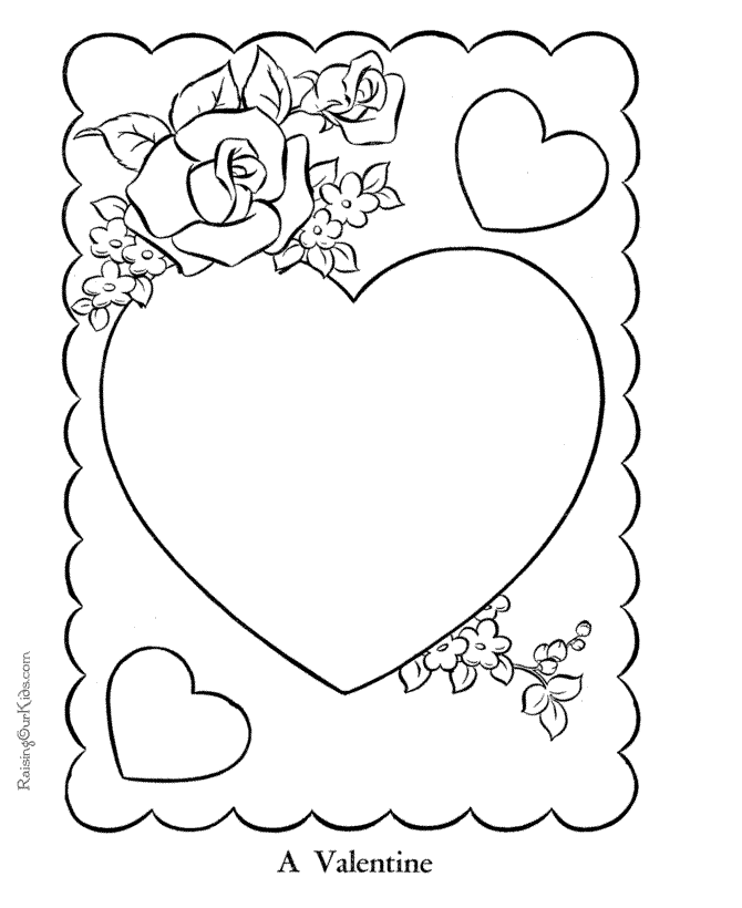 Color your own valentines day card