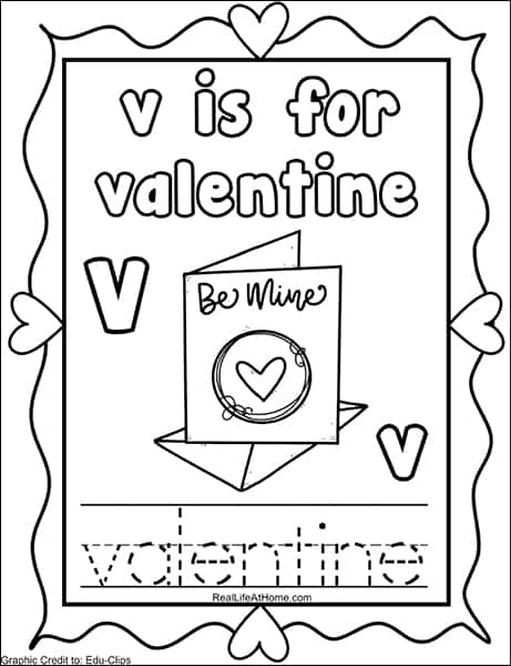 Free valentines day coloring pages alphabet packet prek