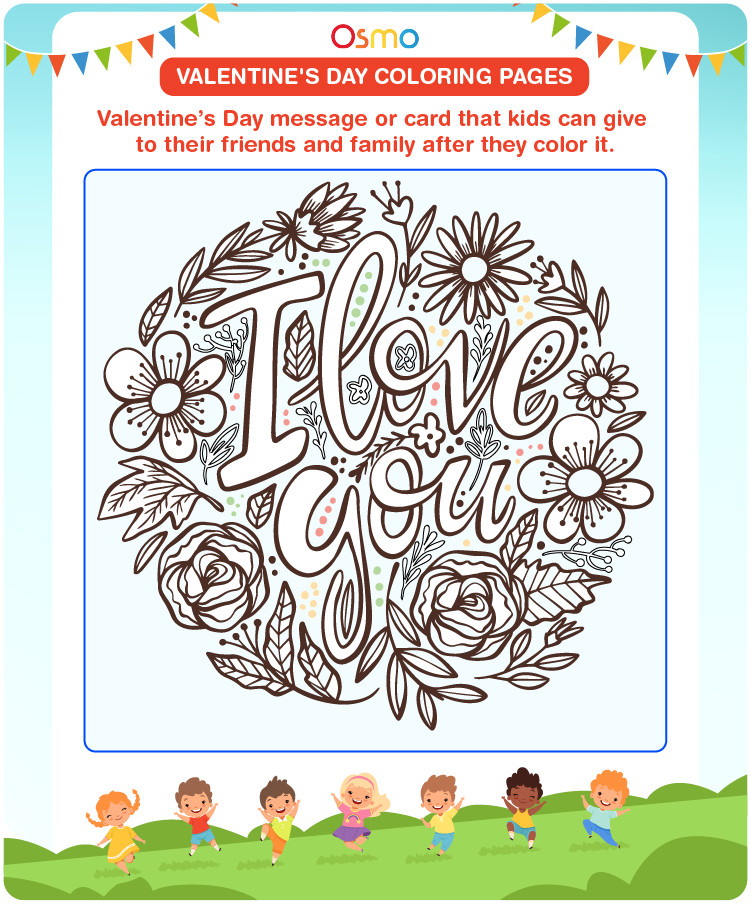 Valentines day coloring pages