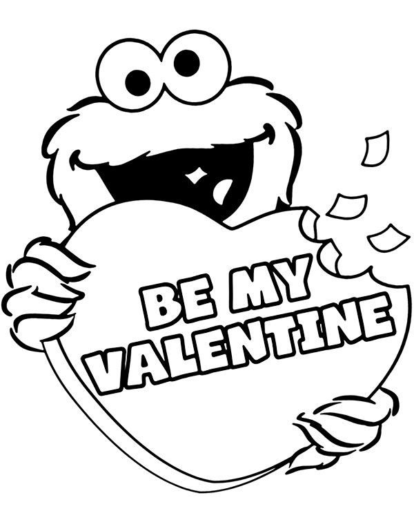 Be my valentine coloring page for valentines