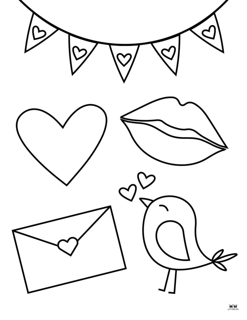 Valentines day coloring pages