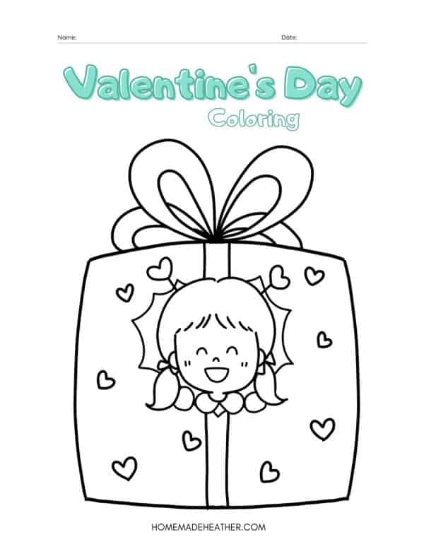 Free printable valentine coloring pages homemade heather