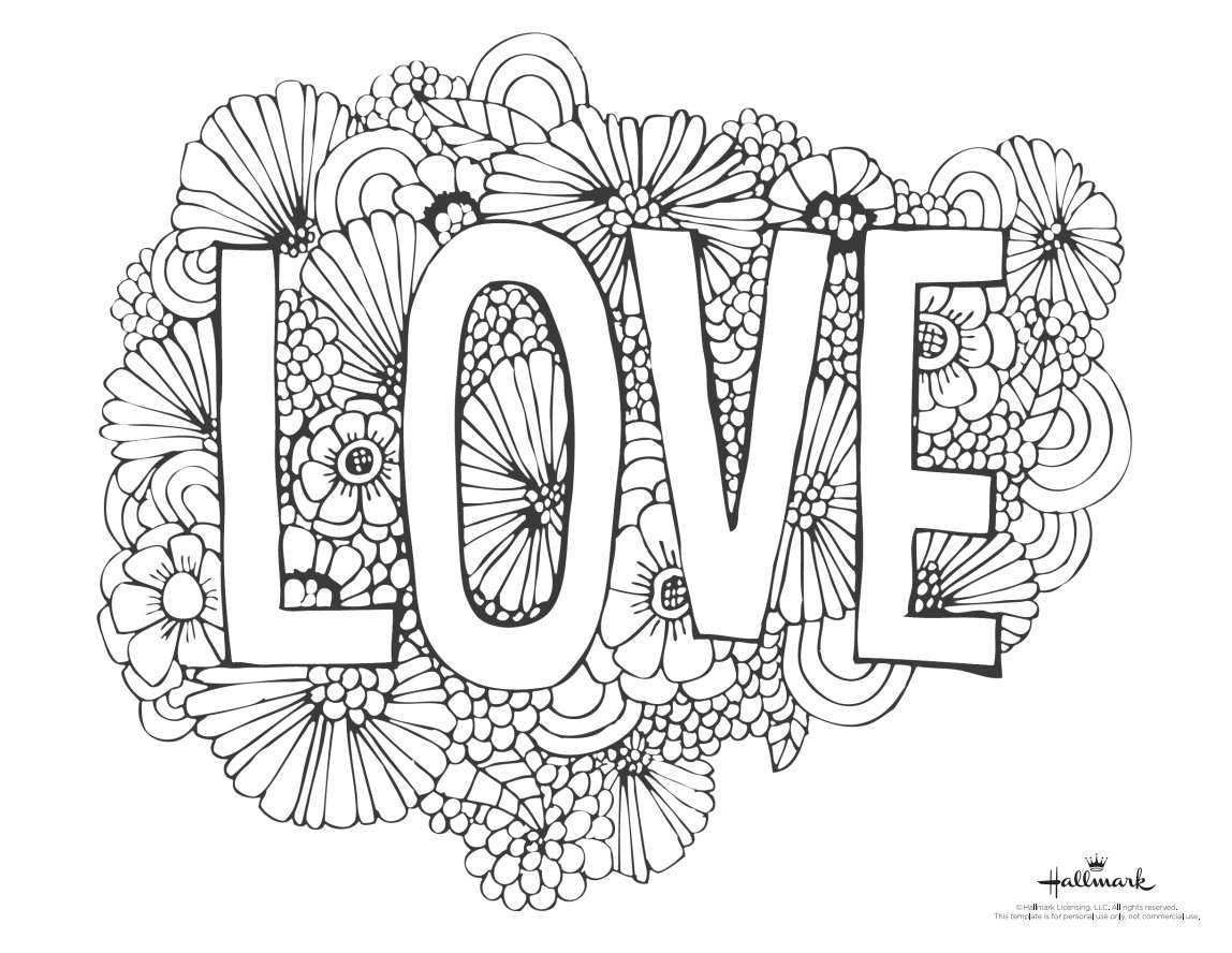 Free printable valentines day coloring pages