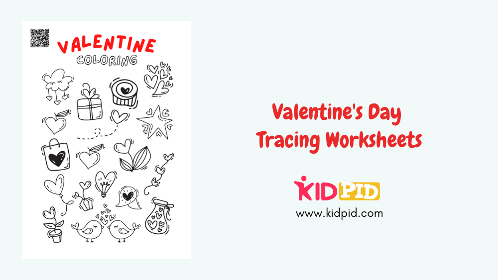 Valentine coloring printable worksheets