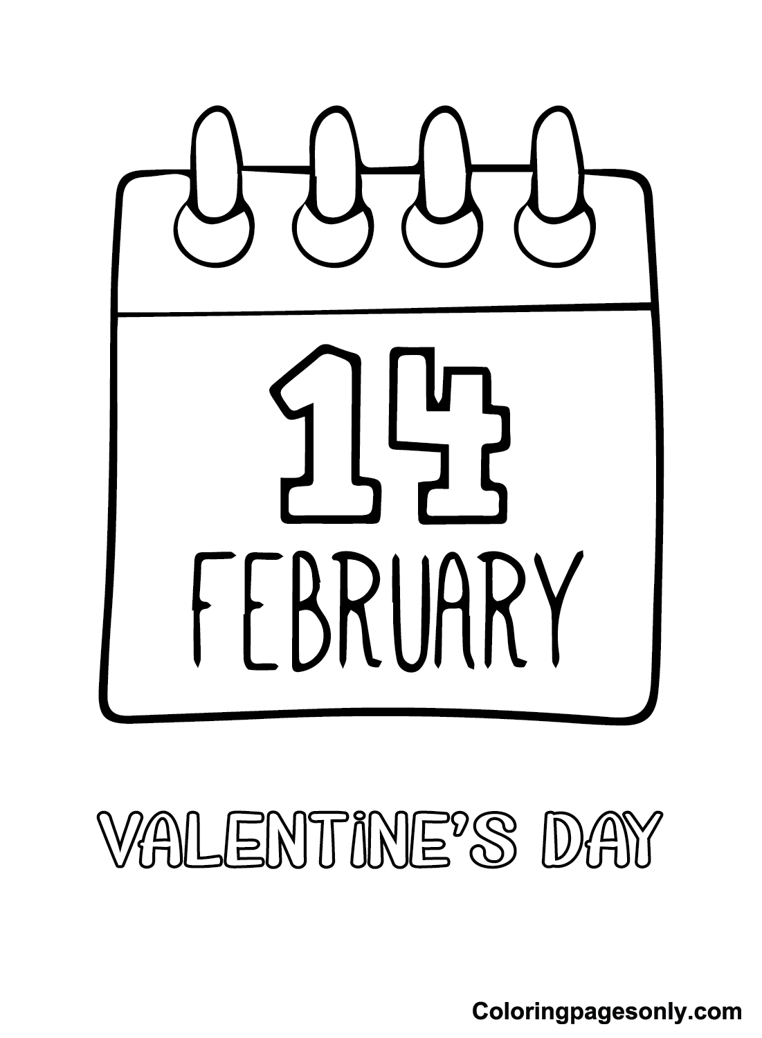 Valentines day card printable coloring page