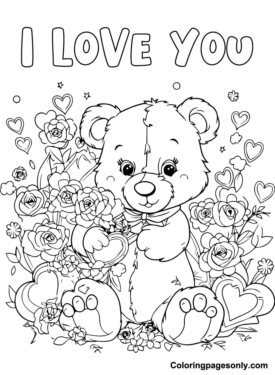 Images valentines day cards coloring page