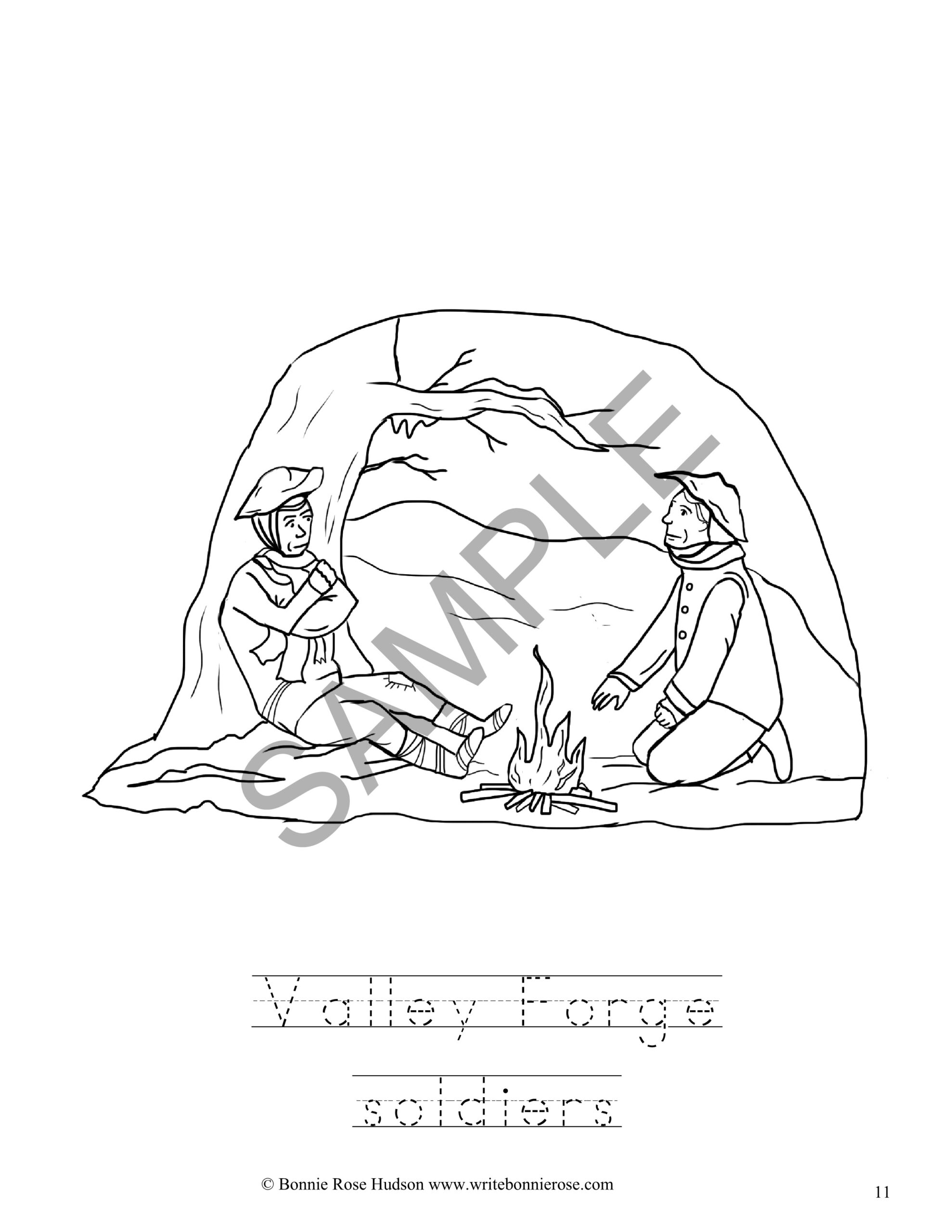 Valley forge coloring book