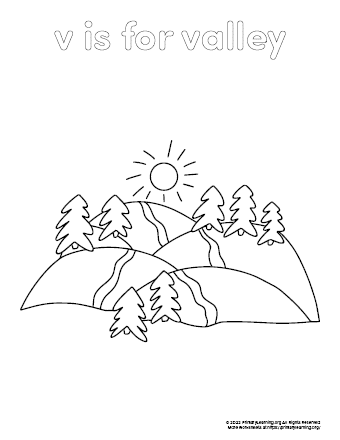 Valley coloring page