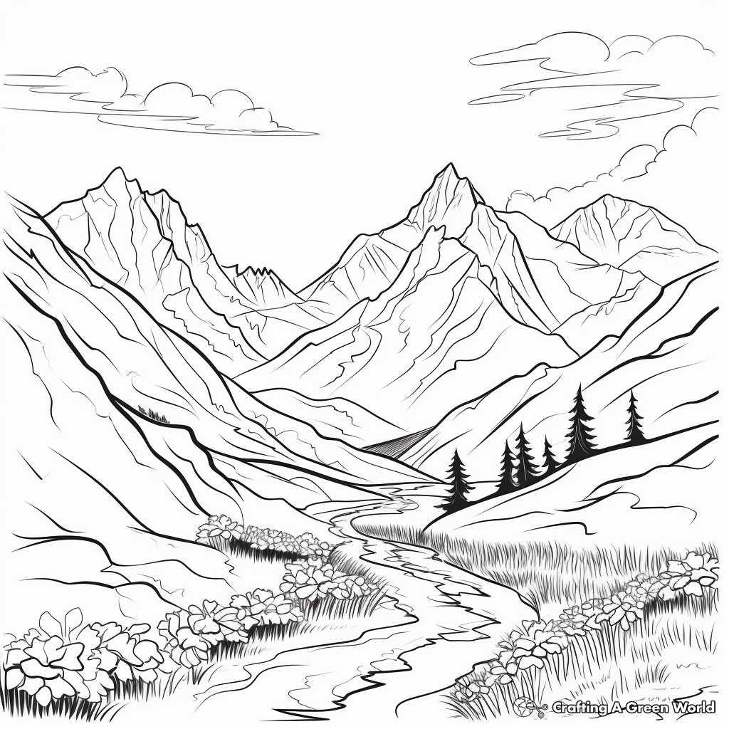 Landscape coloring pages