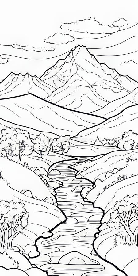 Nature trees coloring pages stock illustrations â nature trees coloring pages stock illustrations vectors clipart