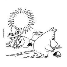 Moomin in the valley coloring pages