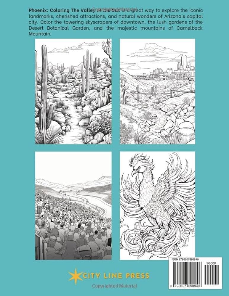 Phoenix coloring the valley of the sun coloring book celebrating arizonas capital city desert wonders and urban landscapes great for all ages press city line books