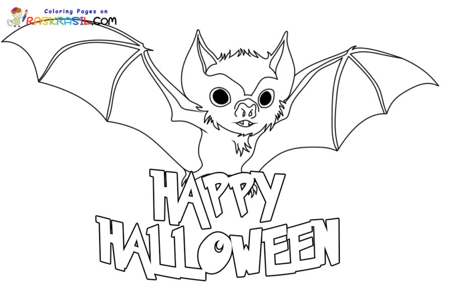 Bats coloring pages