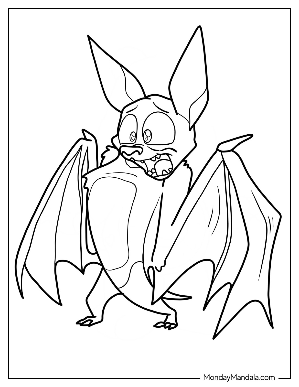 Bat coloring pages free pdf printables